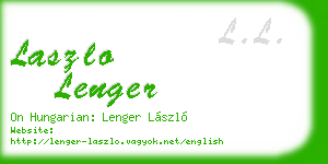 laszlo lenger business card