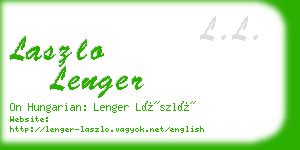 laszlo lenger business card